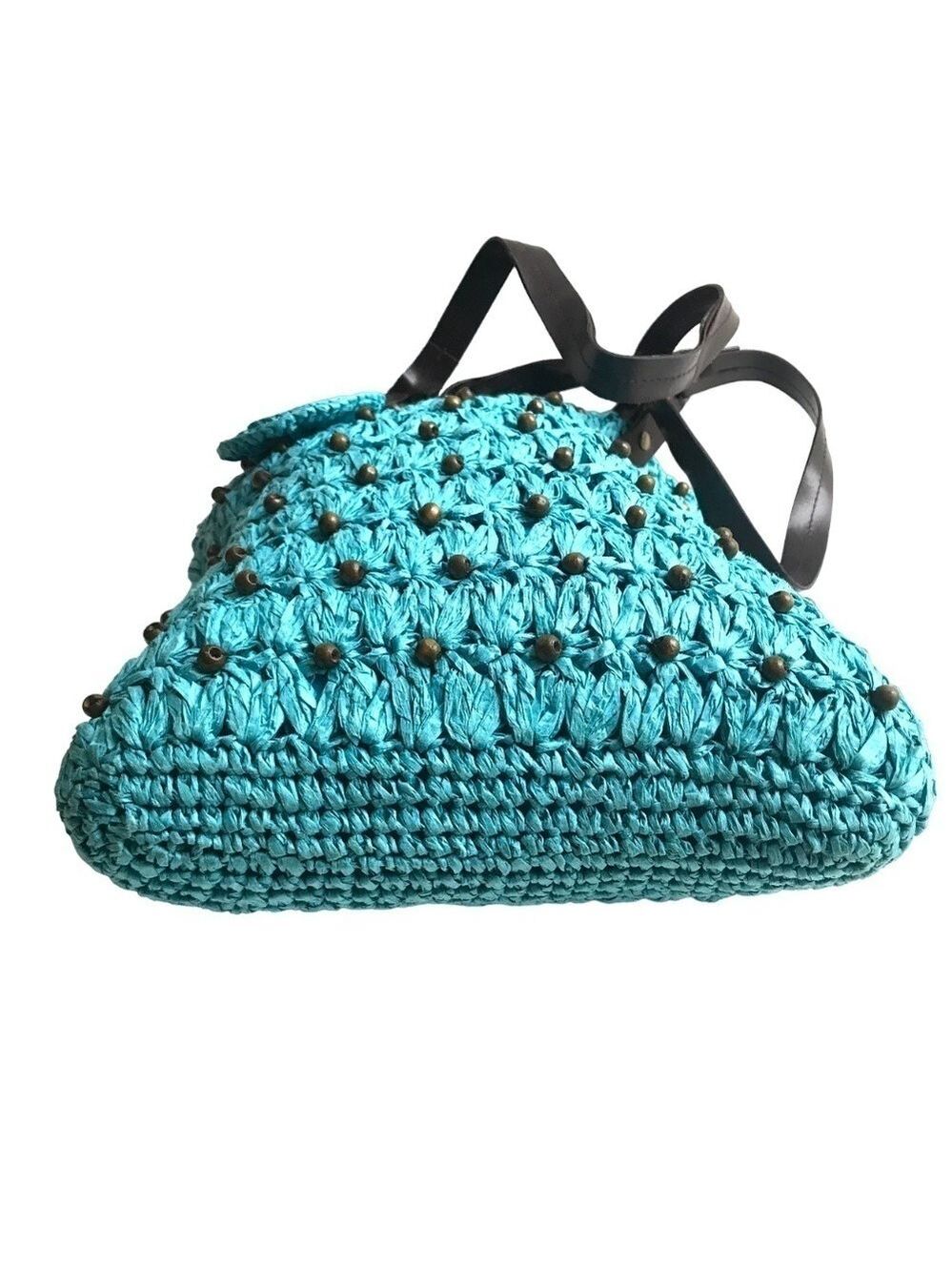 Naturalizer Woven Paper & Wooden Bead Shoulder Bag - Picture 13 of 14